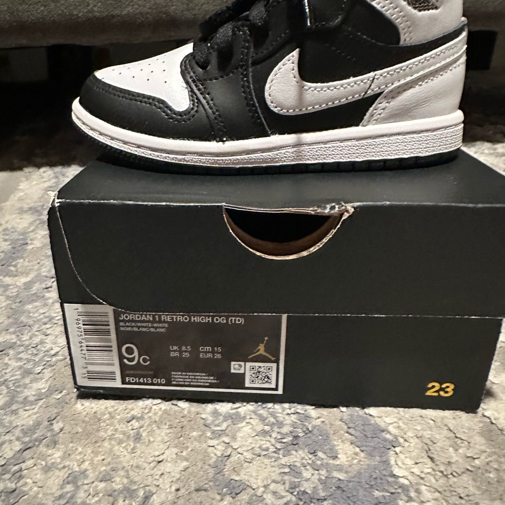 Jordan Kids' Retro High OG Black White Sneakers
